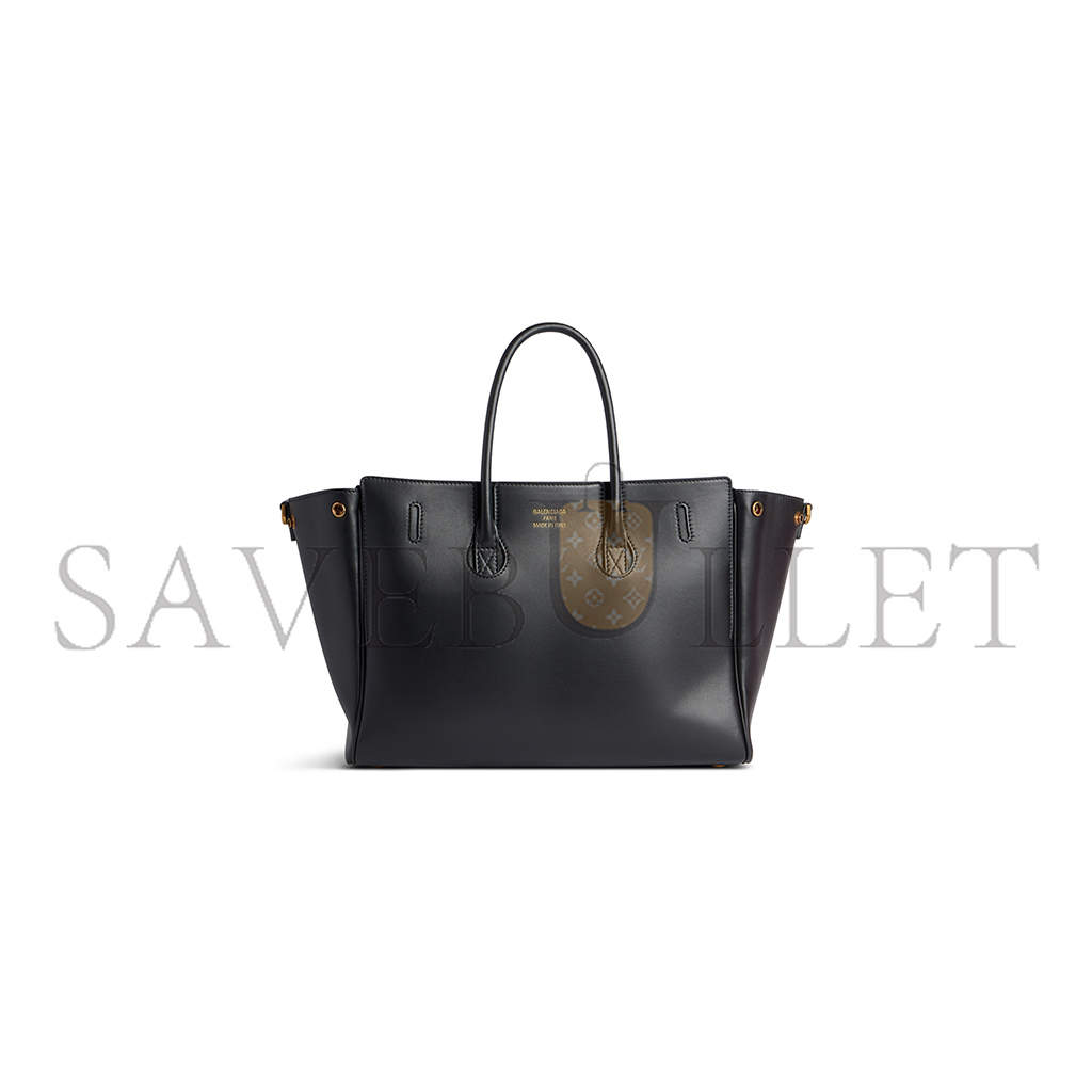 BALENCIAGA WOMEN'S BEL AIR SMALL CARRY ALL BAG IN BLACK 8125452ABAV1000 (29.5*20.3*11.9cm) BALENCIAGA WOMEN'S BEL AIR SMALL CARRY ALL BAG IN BLACK 8125452ABAV1000 (29.5*20.3*11.9cm)